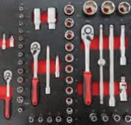 26185 185pc tools (6.3mm) & (9.5mm) & (12.7mm) in Tool Cabinet