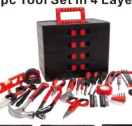 3102 102pc Tool Set in 4 Layers Box in Blow Case