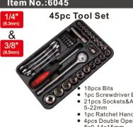 6045 45pc Tool Set in Plastic Box