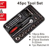 6045 45pc Tool Set in Plastic Box